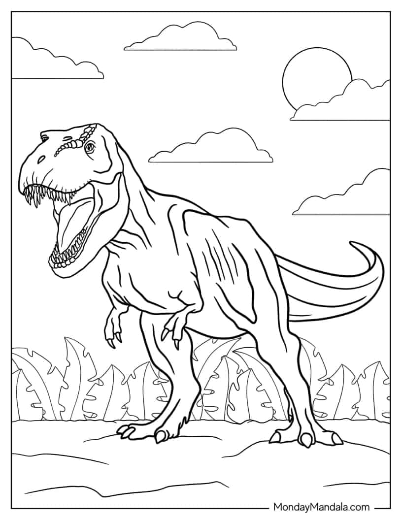 Çocuklar İçin Jurassic Park Boyama Sayfaları 