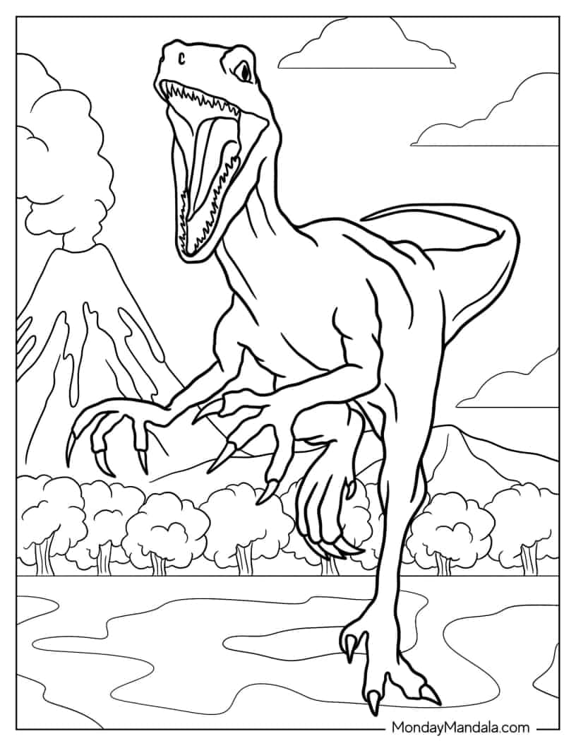 Çocuklar İçin Jurassic Park Boyama Sayfaları 
