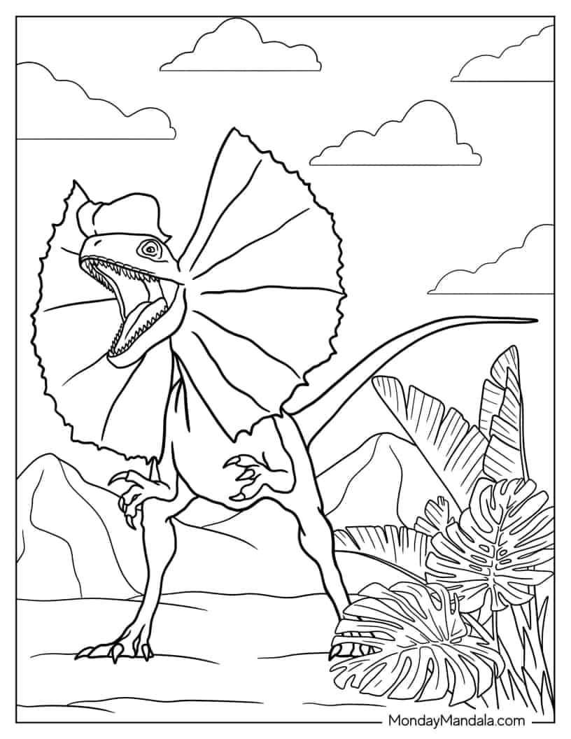 Çocuklar İçin Jurassic Park Boyama Sayfaları 
