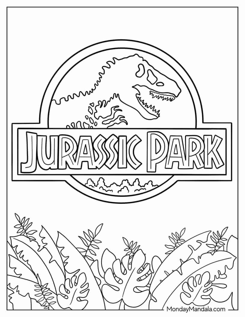 Çocuklar İçin Jurassic Park Boyama Sayfaları 