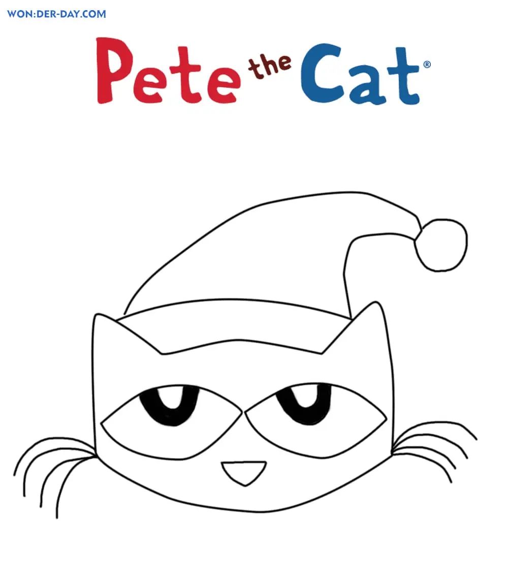 Çocuklar İçin Kedi Pete Boyama Sayfaları 
