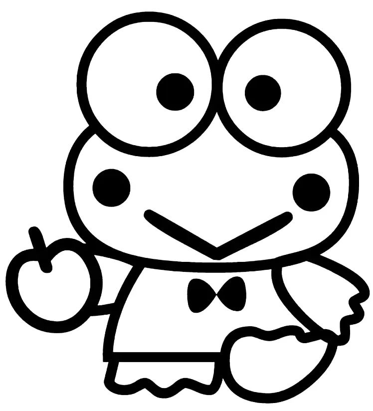 Çocuklar İçin Keroppi Boyama Sayfaları 