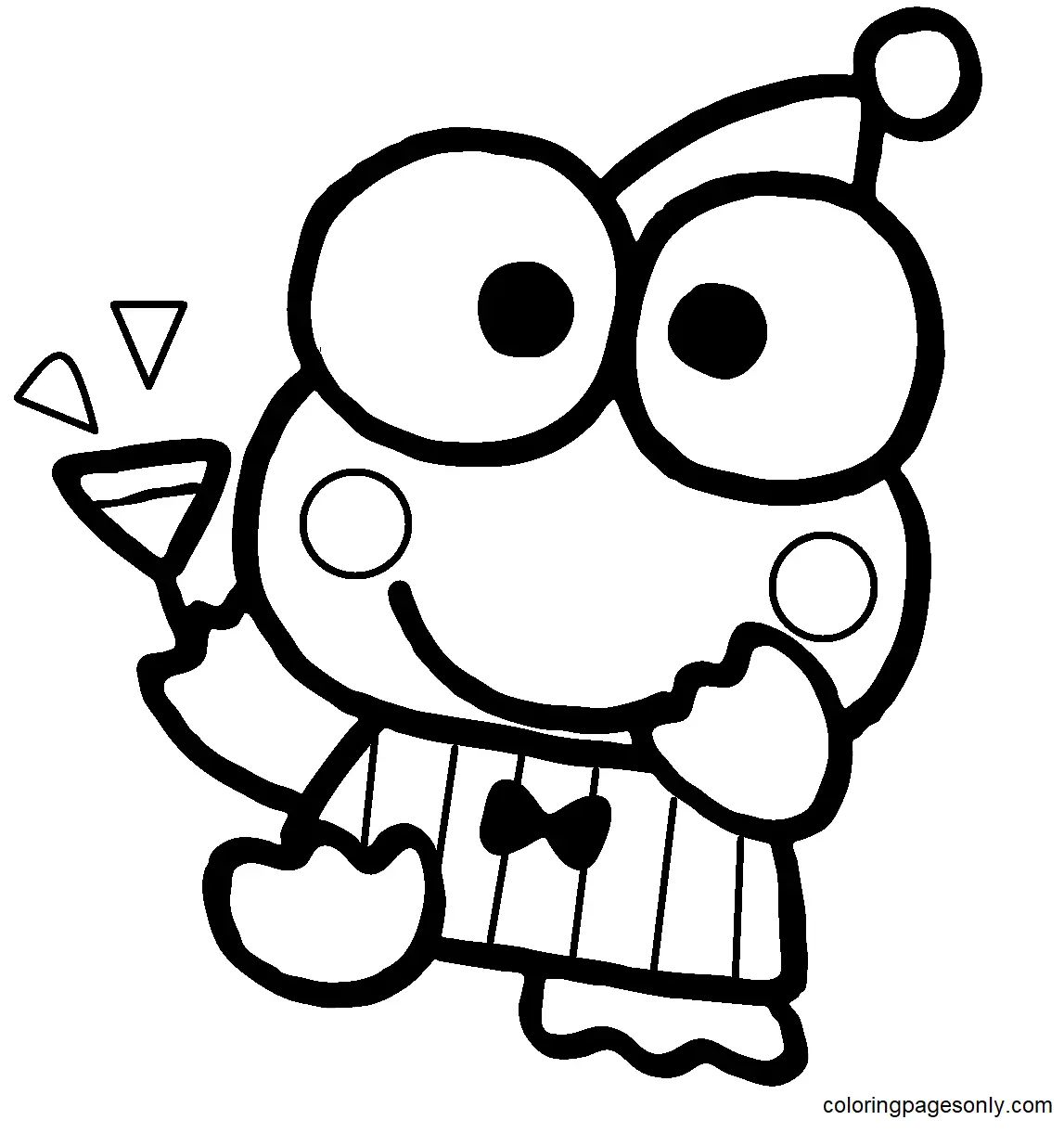 Çocuklar İçin Keroppi Boyama Sayfaları 