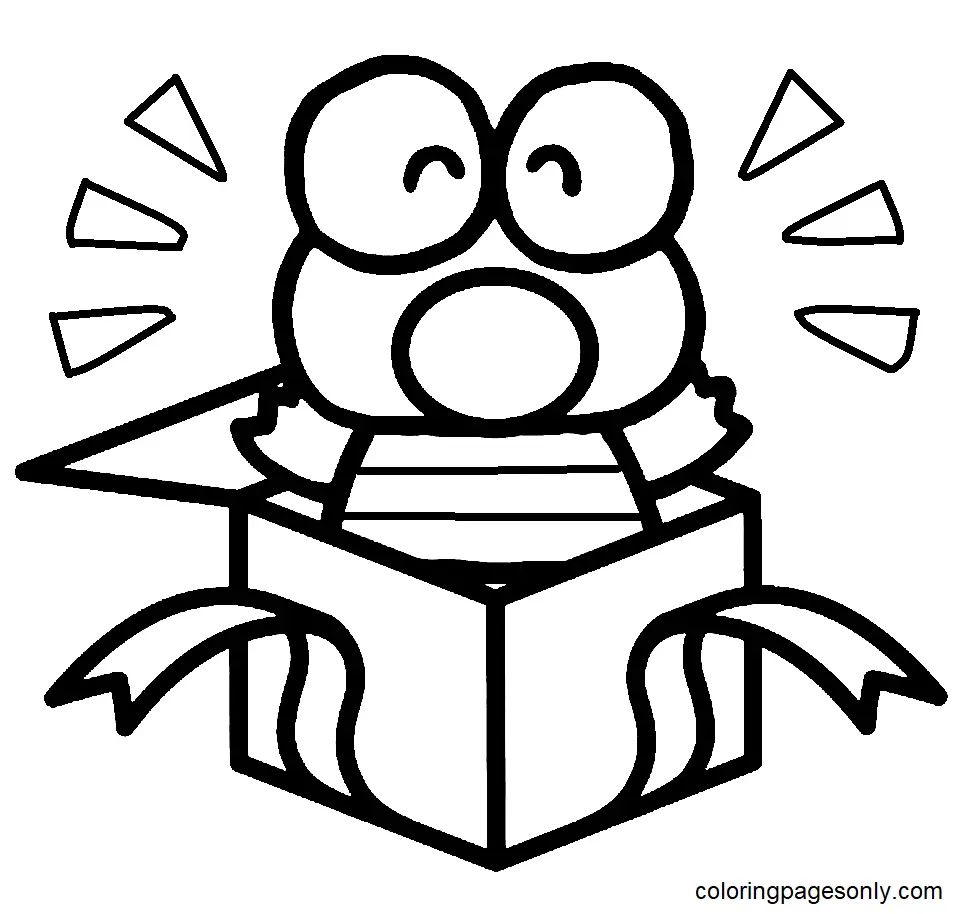 Çocuklar İçin Keroppi Boyama Sayfaları 