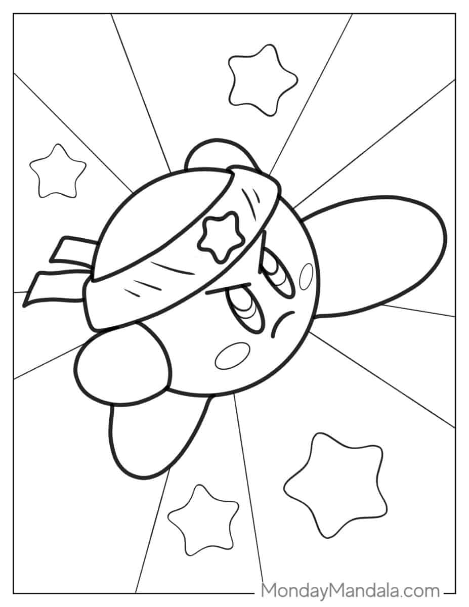 Çocuklar İçin Kirby Boyama Sayfaları 