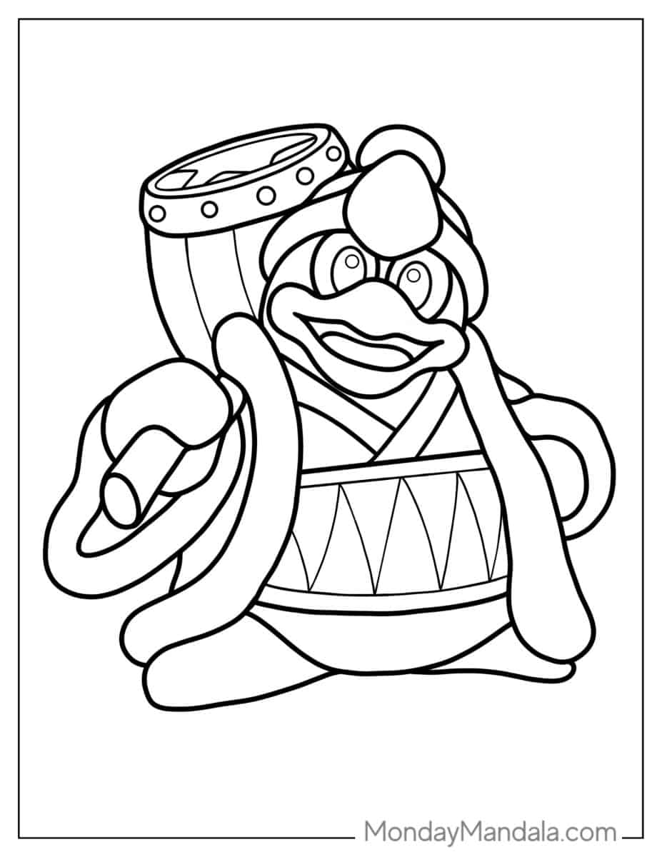 Çocuklar İçin Kirby Boyama Sayfaları 
