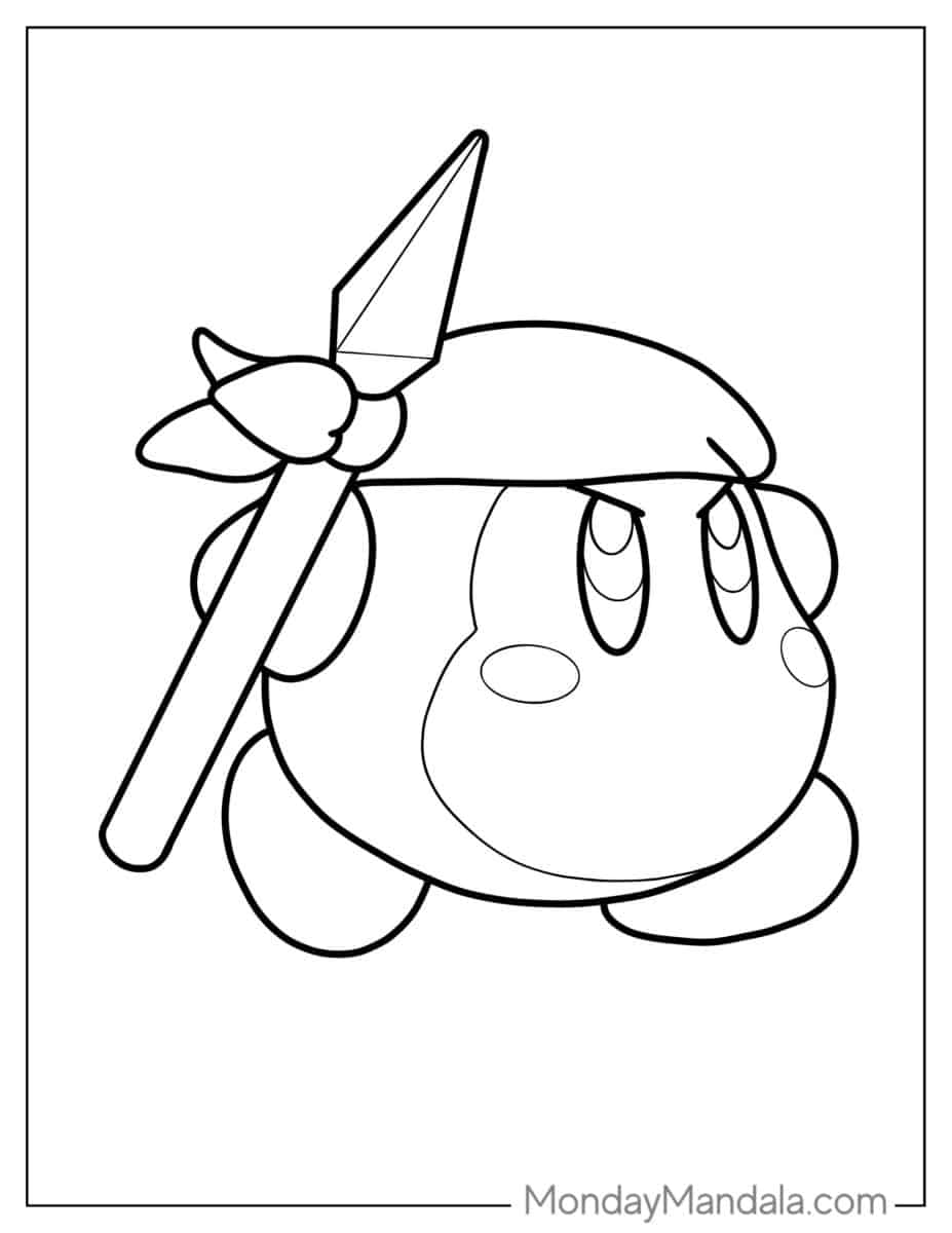 Çocuklar İçin Kirby Boyama Sayfaları 