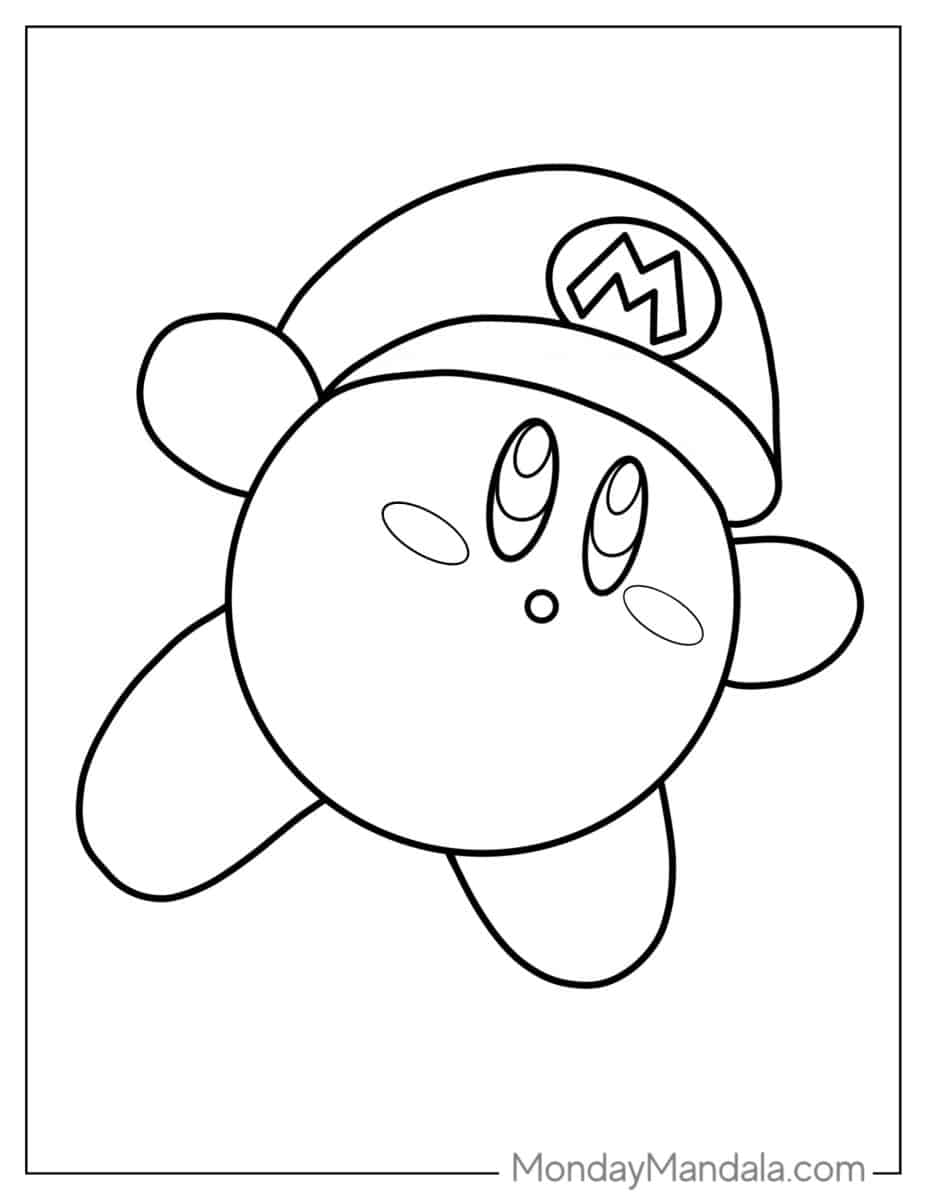 Çocuklar İçin Kirby Boyama Sayfaları 