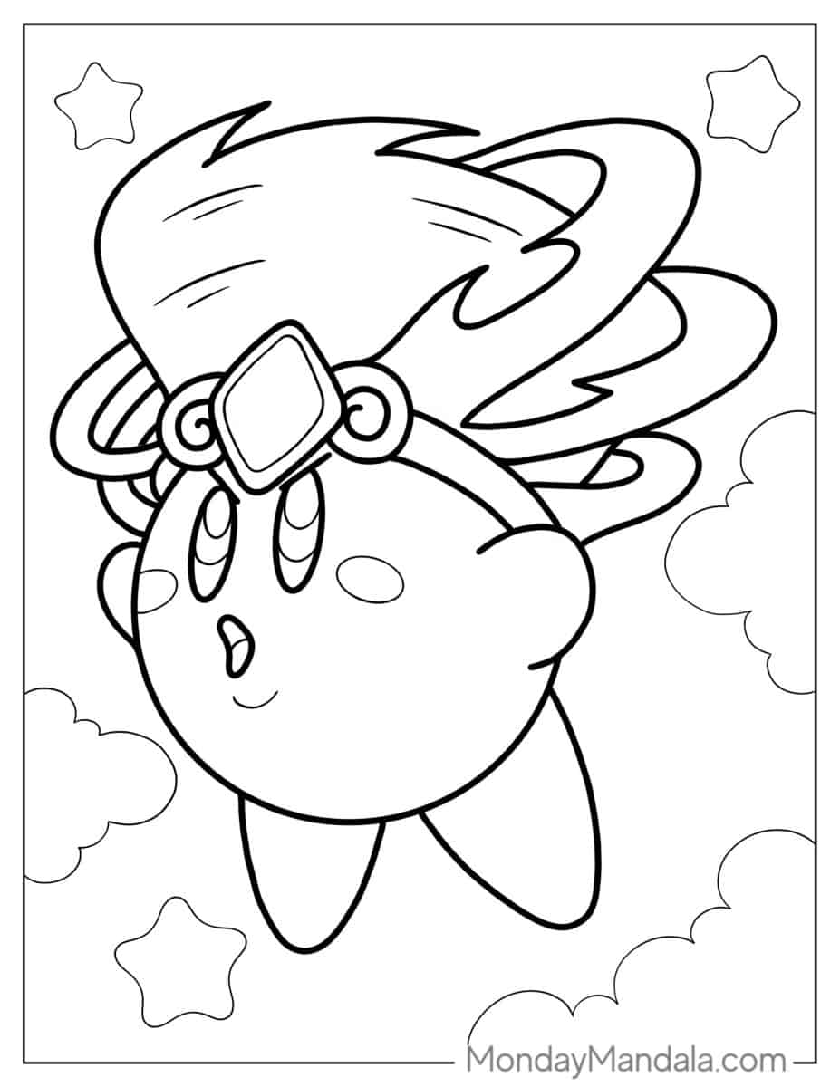 Çocuklar İçin Kirby Boyama Sayfaları 