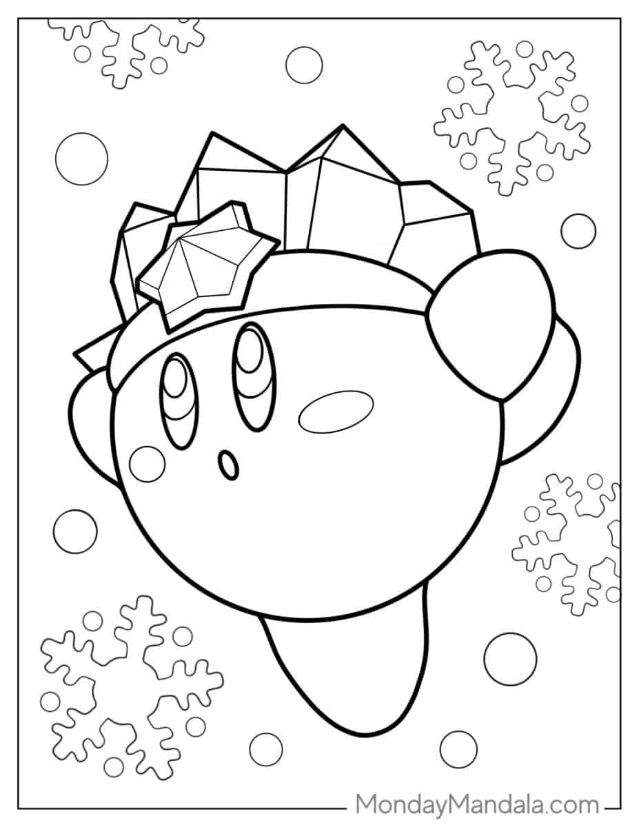 Çocuklar İçin Kirby Boyama Sayfaları 