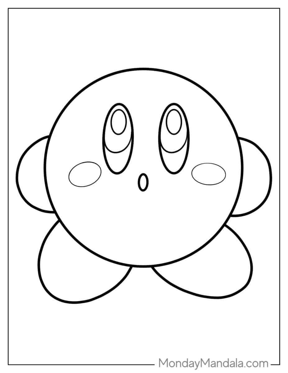 Çocuklar İçin Kirby Boyama Sayfaları 