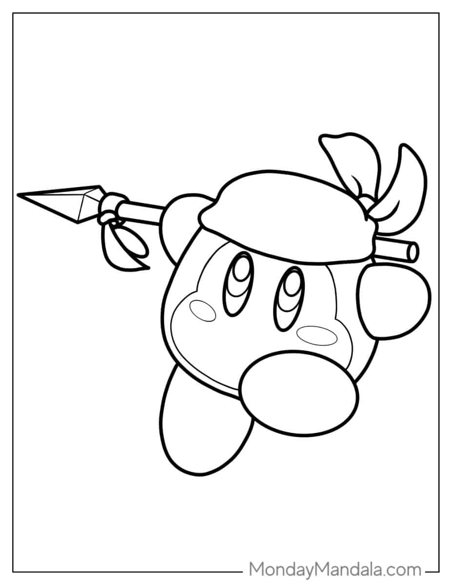 Çocuklar İçin Kirby Boyama Sayfaları 