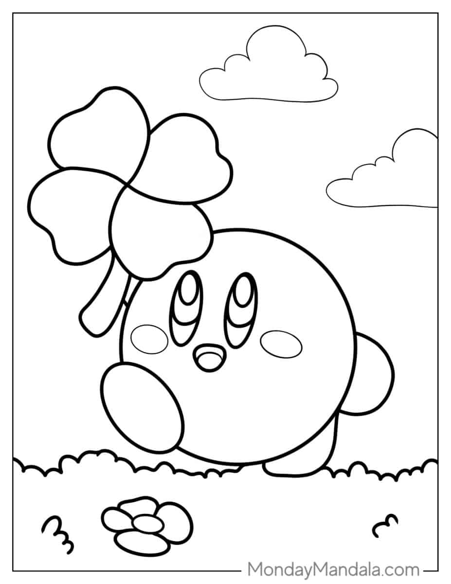 Çocuklar İçin Kirby Boyama Sayfaları 