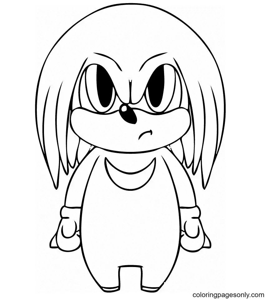 Çocuklar İçin Knuckles Boyama Sayfaları 