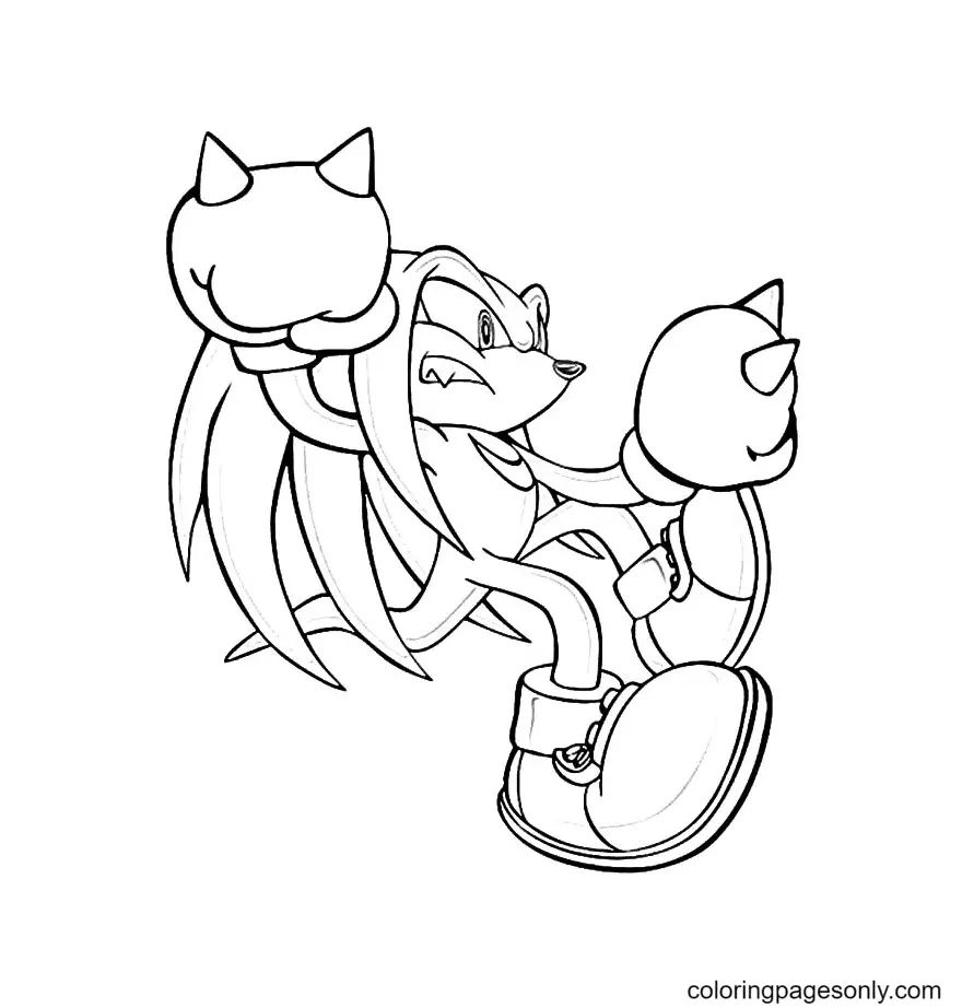 Çocuklar İçin Knuckles Boyama Sayfaları 