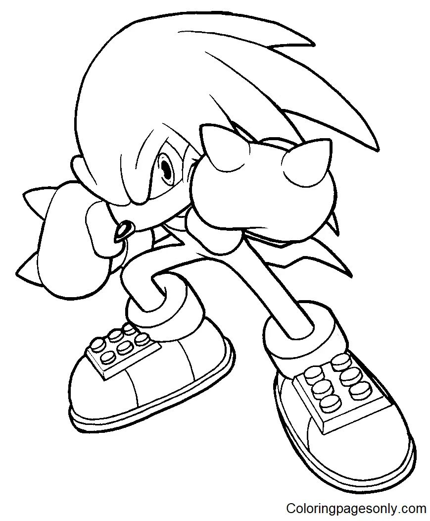 Çocuklar İçin Knuckles Boyama Sayfaları 