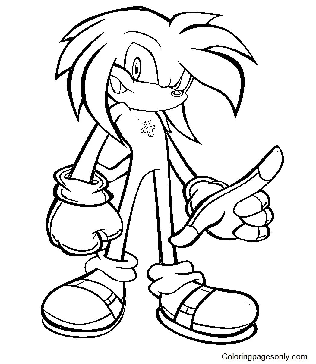 Çocuklar İçin Knuckles Boyama Sayfaları 