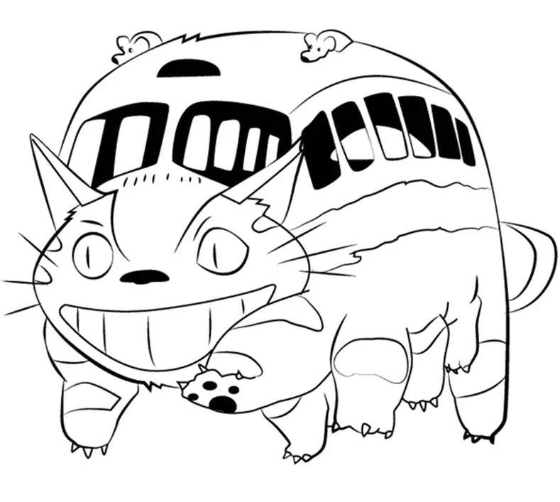 Çocuklar İçin Komşum Totoro Boyama Sayfaları 