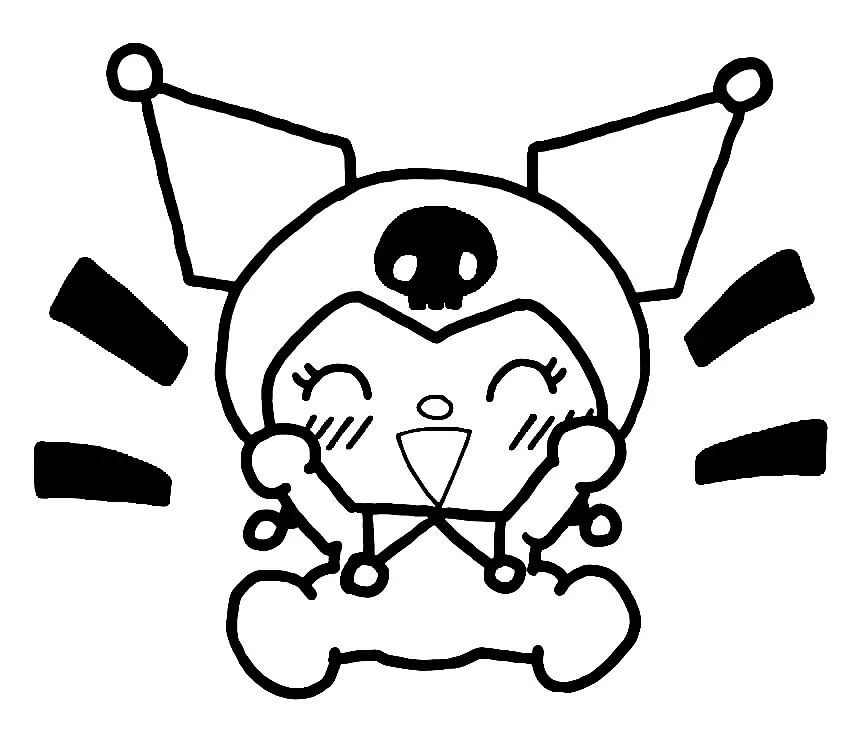 Çocuklar İçin Kuromi Boyama Sayfaları 