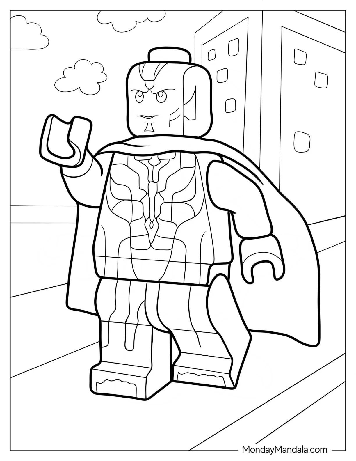 Çocuklar İçin Lego Avengers Boyama Sayfaları 