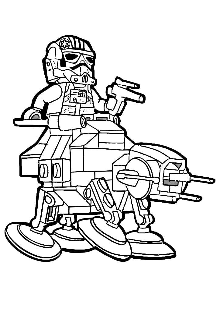 Çocuklar İçin Lego-Star-Wars Boyama Sayfaları 