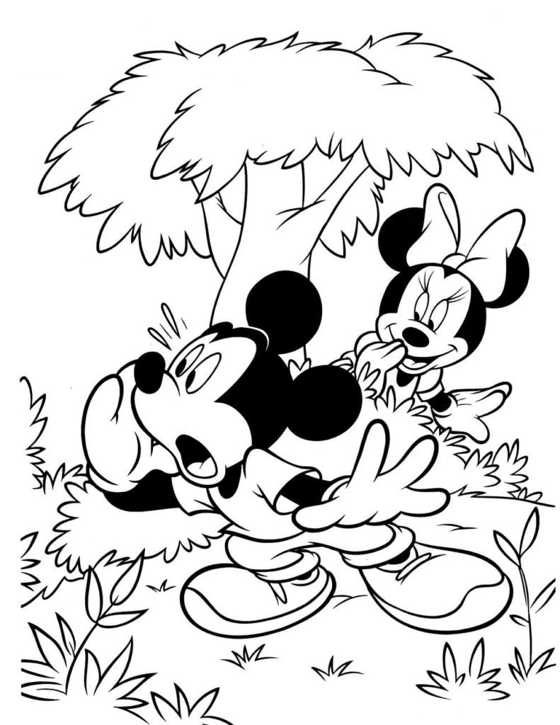 Çocuklar İçin Minnie Mouse Boyama Sayfaları 