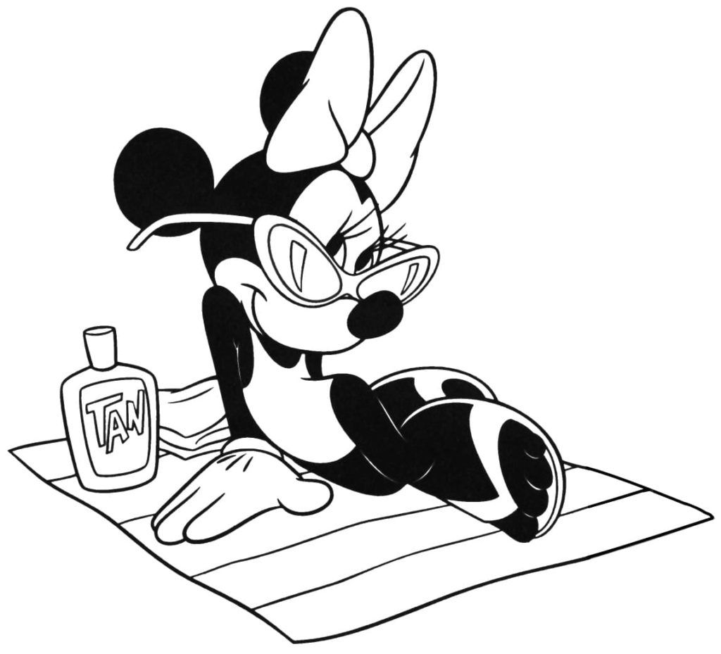 Çocuklar İçin Minnie Mouse Boyama Sayfaları 