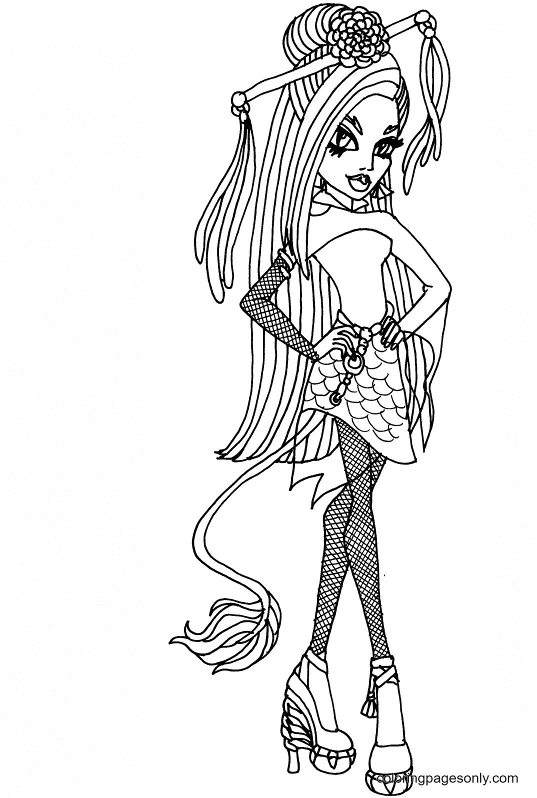 Çocuklar İçin Monster High Boyama Sayfaları 