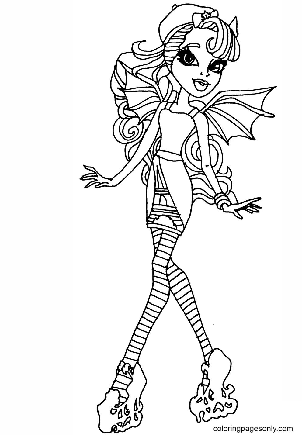 Çocuklar İçin Monster High Boyama Sayfaları 
