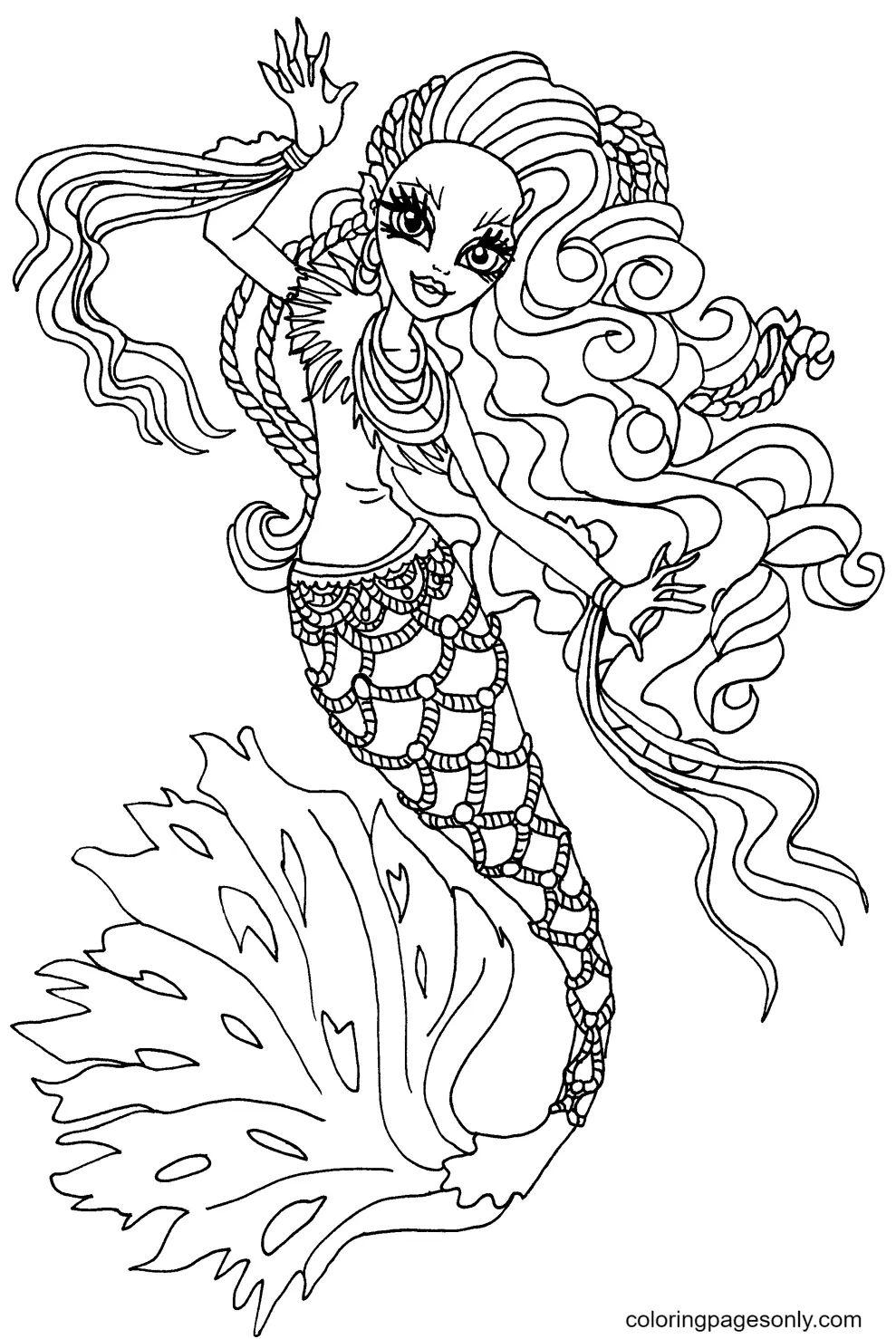 Çocuklar İçin Monster High Boyama Sayfaları 