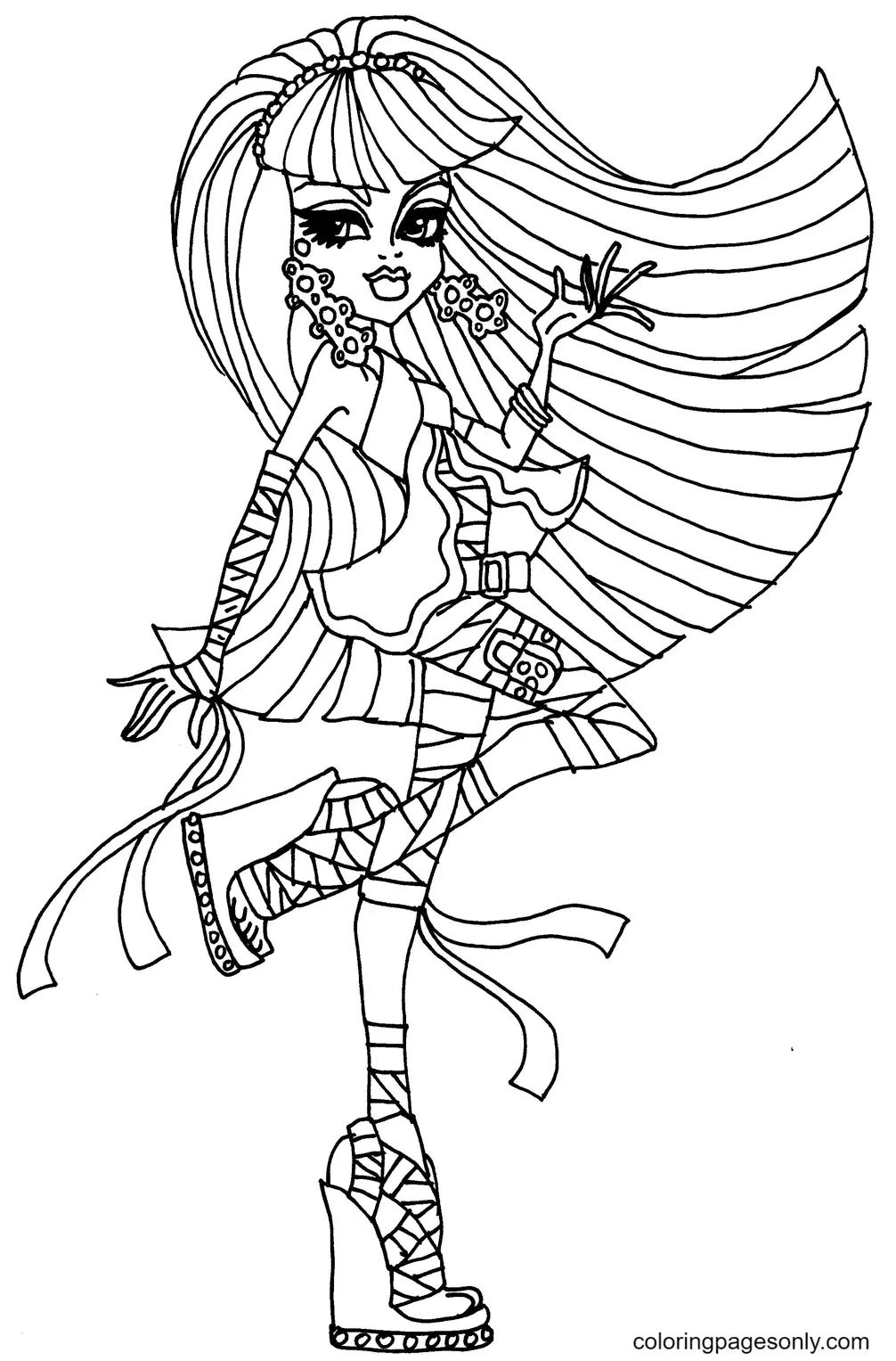 Çocuklar İçin Monster High Boyama Sayfaları 