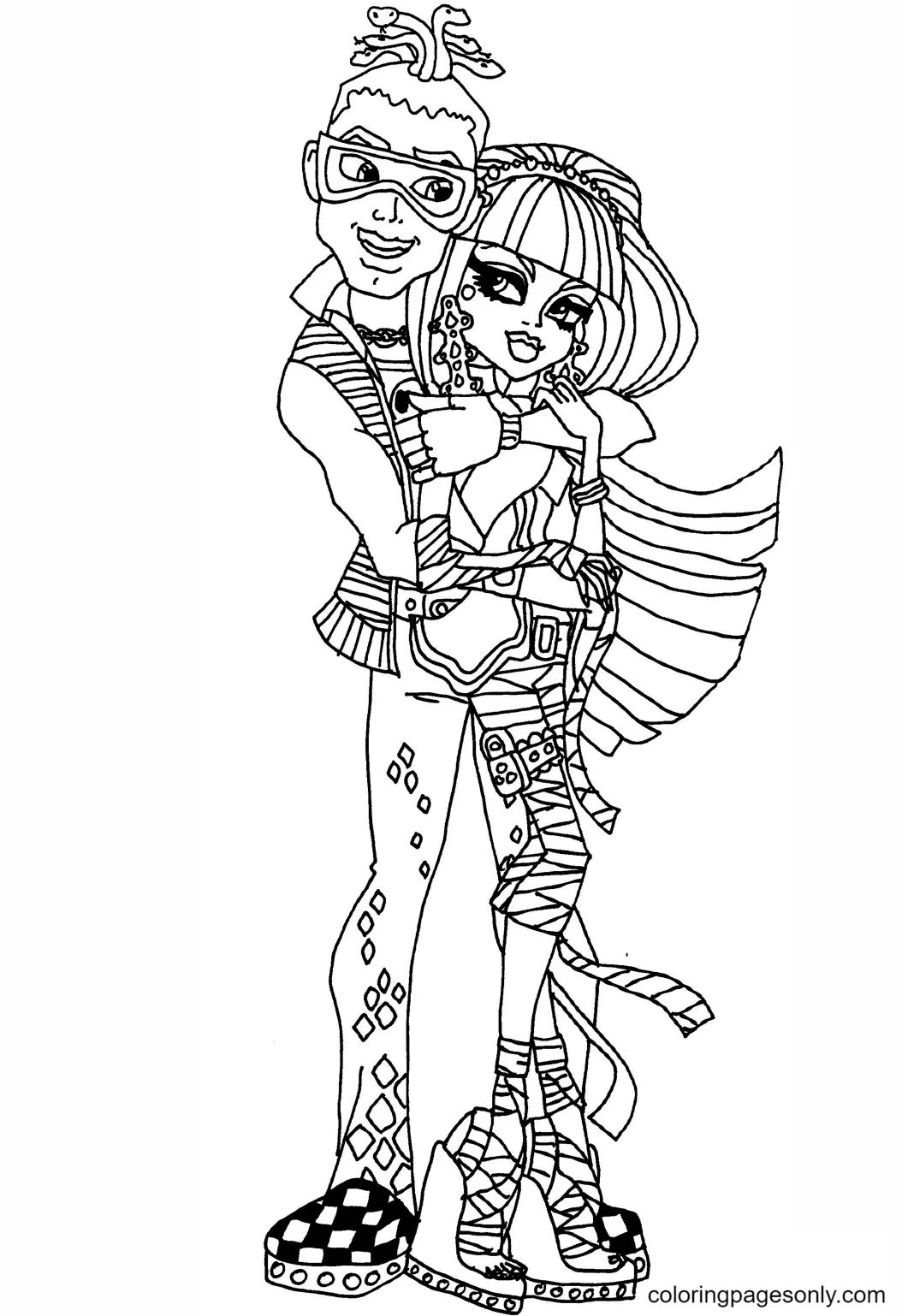 Çocuklar İçin Monster High Boyama Sayfaları 