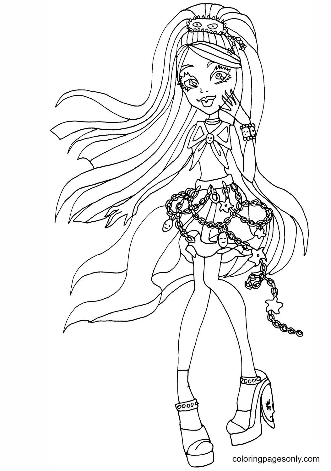 Çocuklar İçin Monster High Boyama Sayfaları 