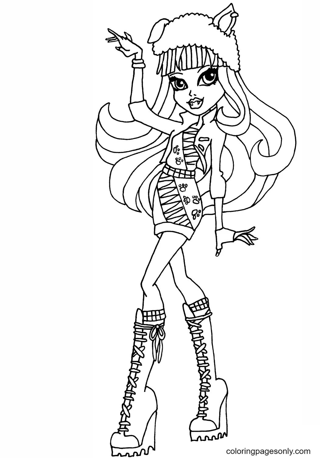 Çocuklar İçin Monster High Boyama Sayfaları 