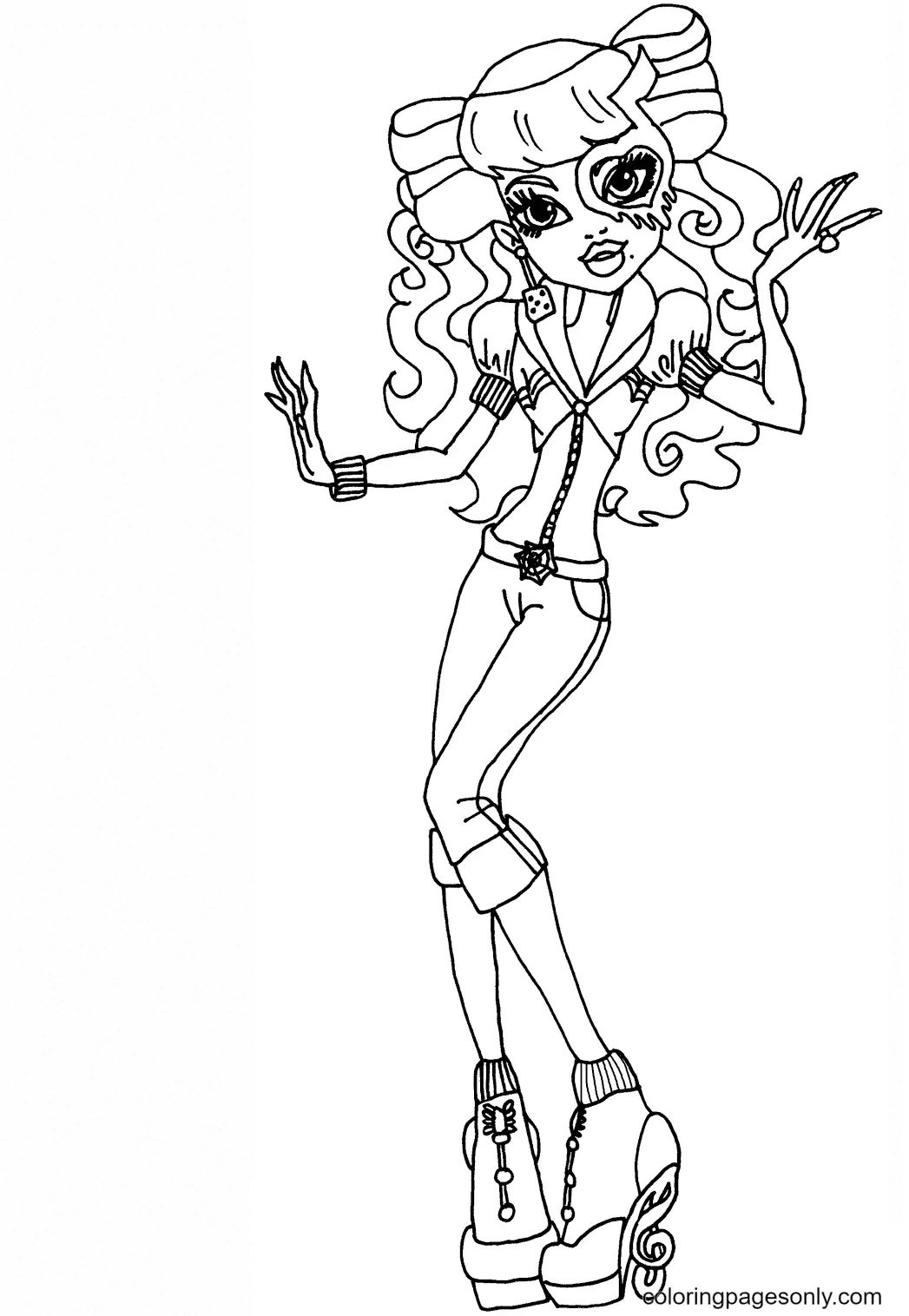 Çocuklar İçin Monster High Boyama Sayfaları 