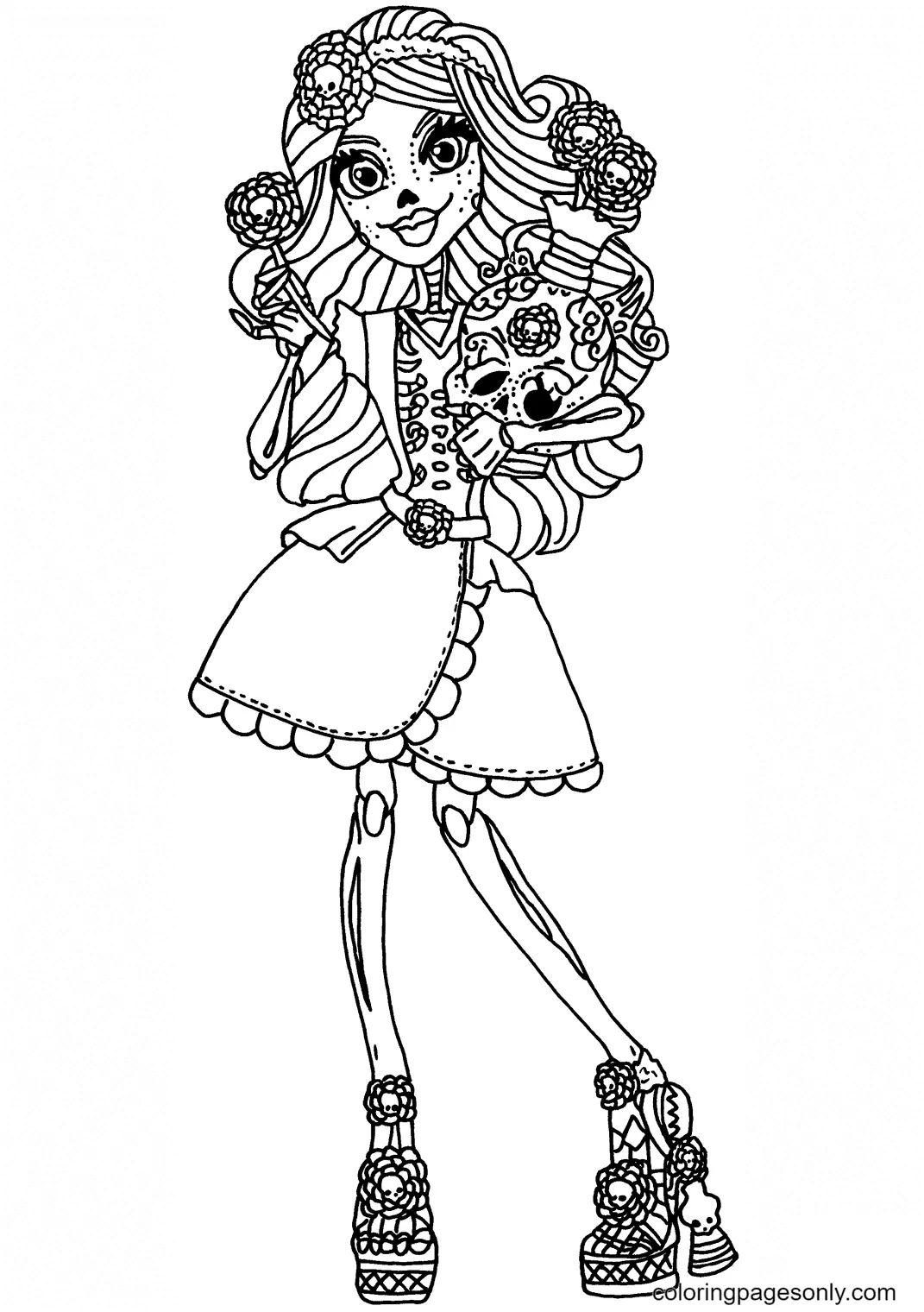 Çocuklar İçin Monster High Boyama Sayfaları 