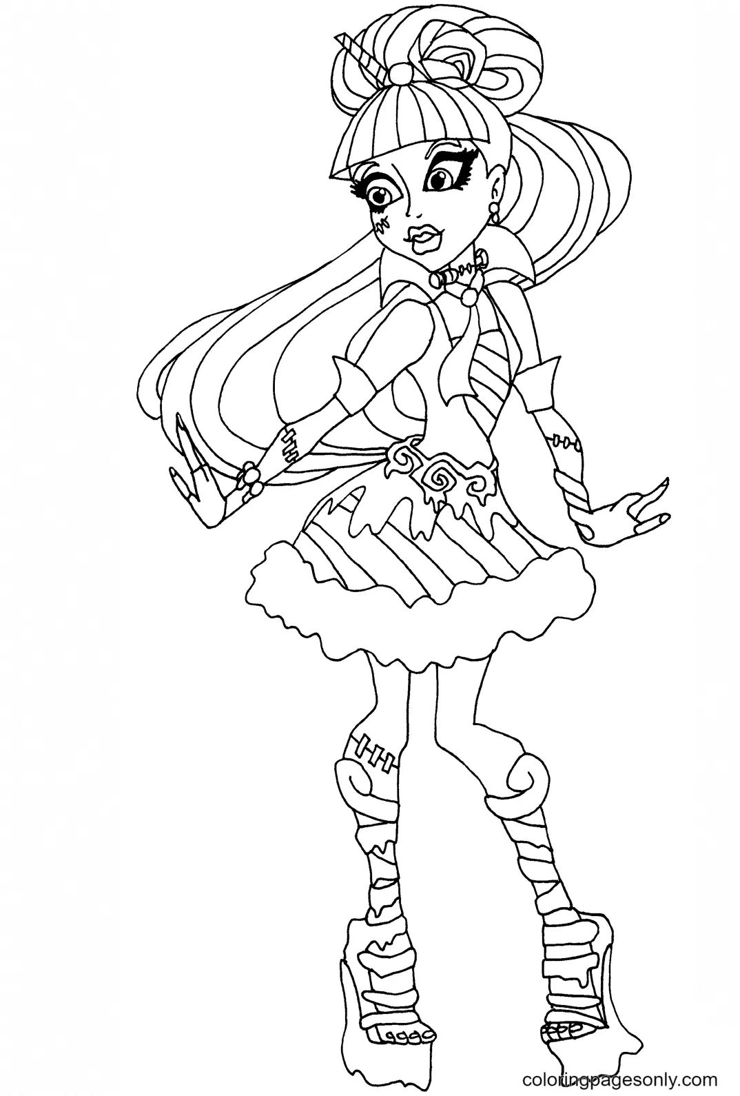 Çocuklar İçin Monster High Boyama Sayfaları 