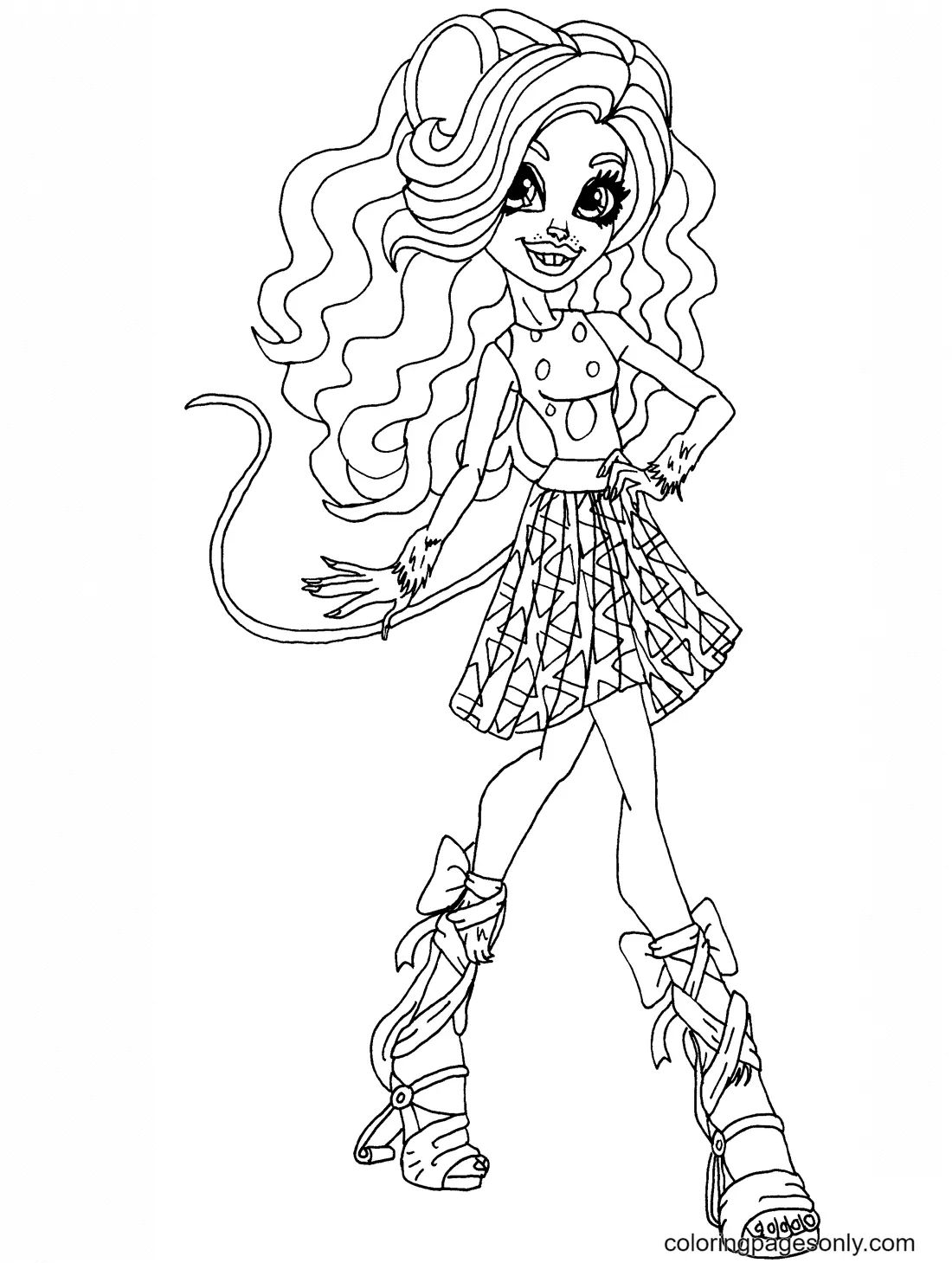 Çocuklar İçin Monster High Boyama Sayfaları 