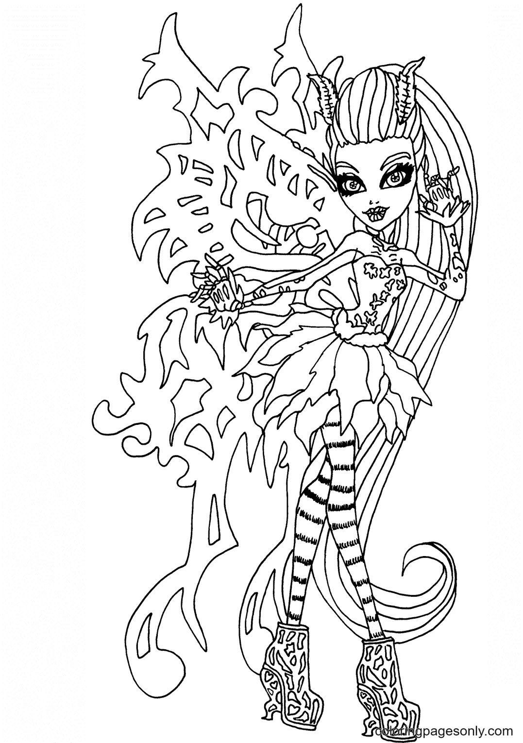 Çocuklar İçin Monster High Boyama Sayfaları 