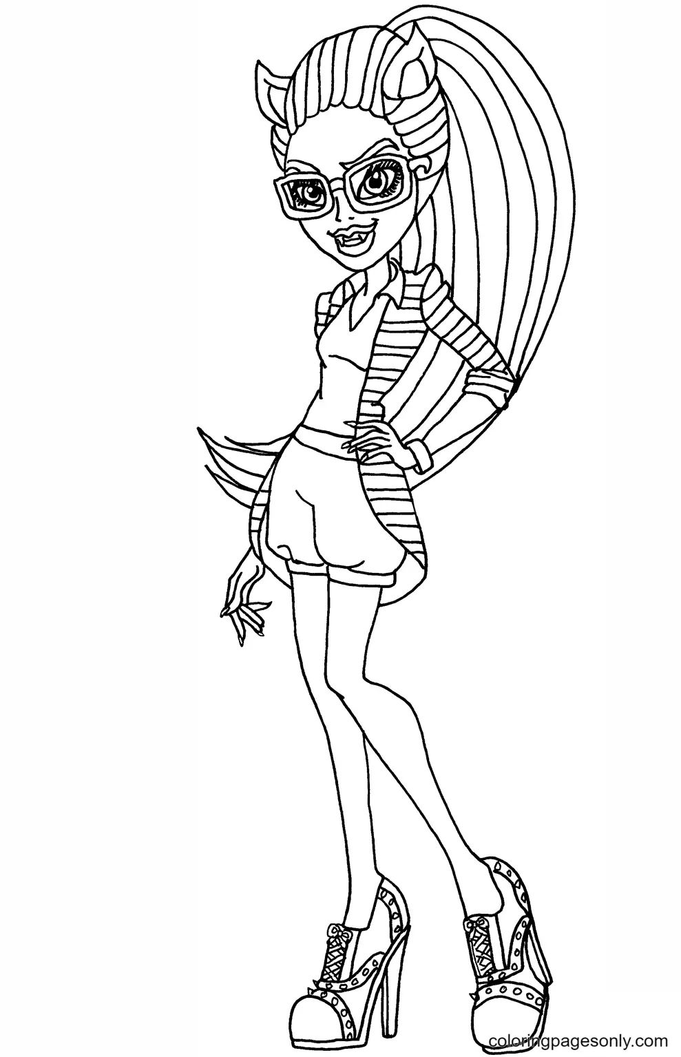 Çocuklar İçin Monster High Boyama Sayfaları 