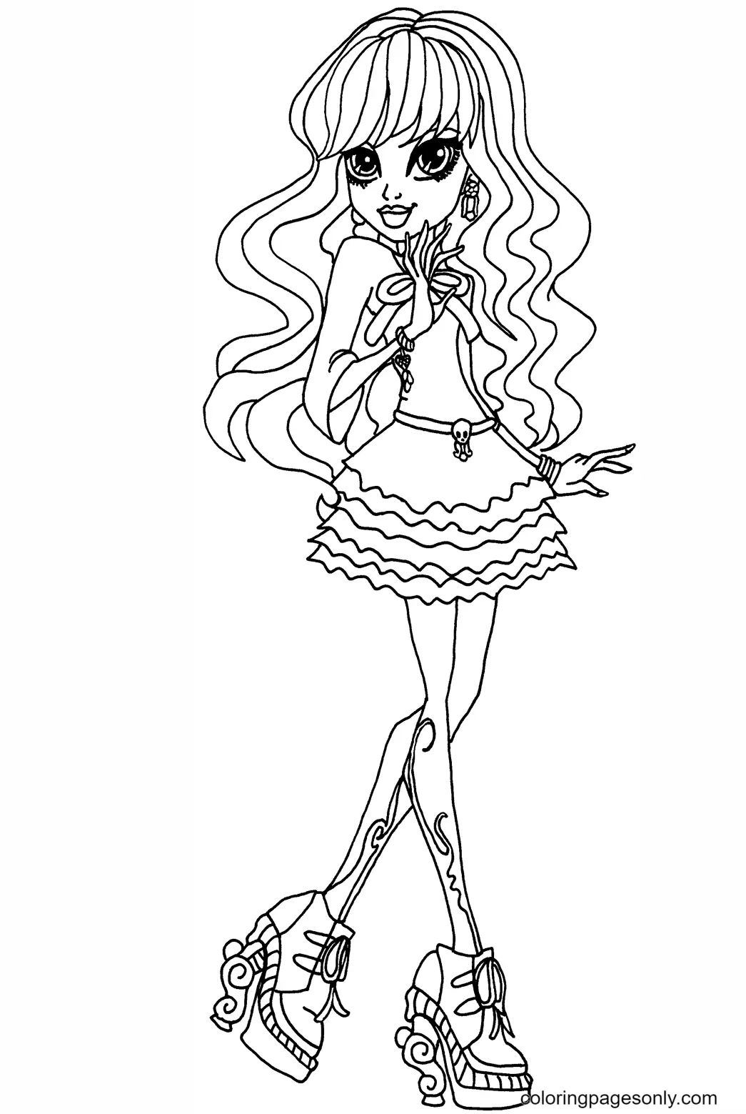 Çocuklar İçin Monster High Boyama Sayfaları 