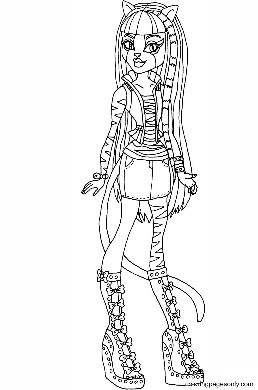 Çocuklar İçin Monster High Boyama Sayfaları 