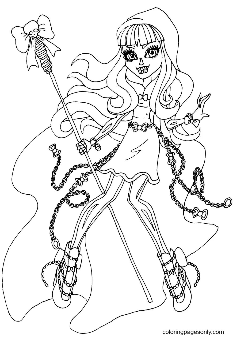 Çocuklar İçin Monster High Boyama Sayfaları 