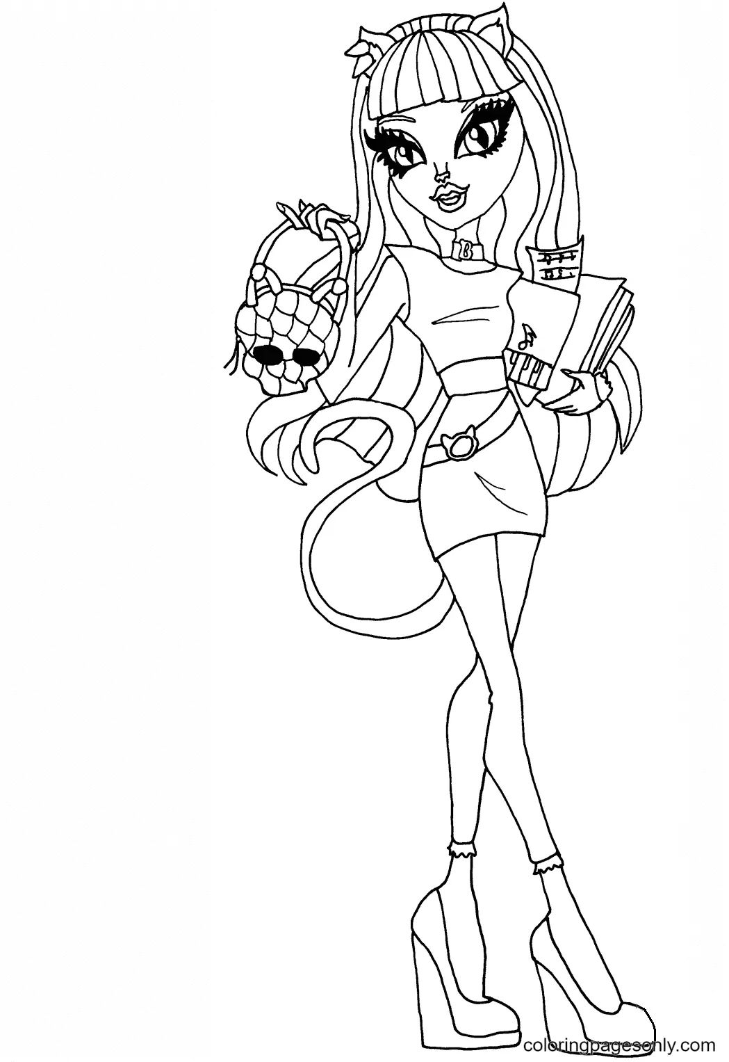 Çocuklar İçin Monster High Boyama Sayfaları 
