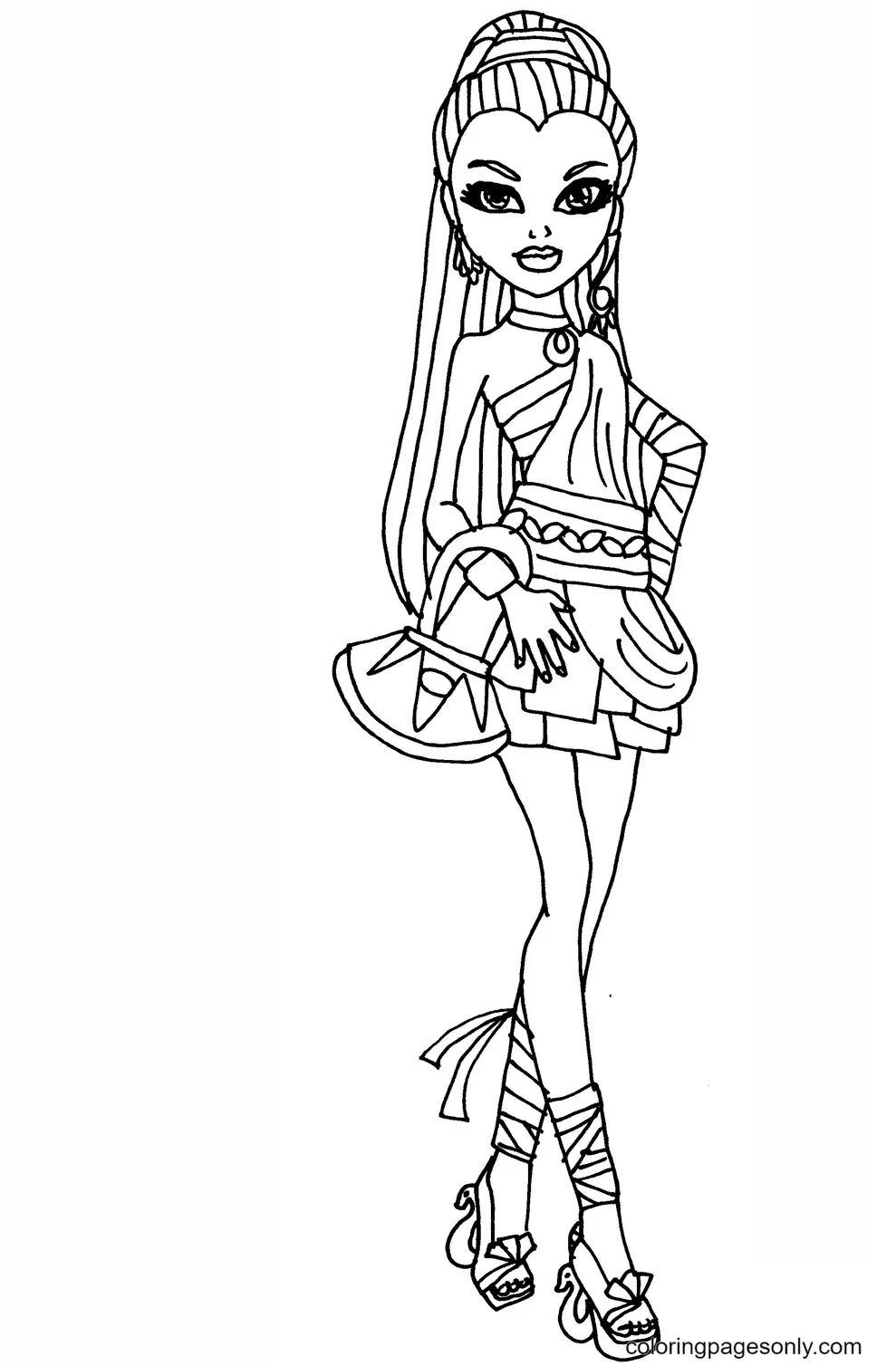 Çocuklar İçin Monster High Boyama Sayfaları 