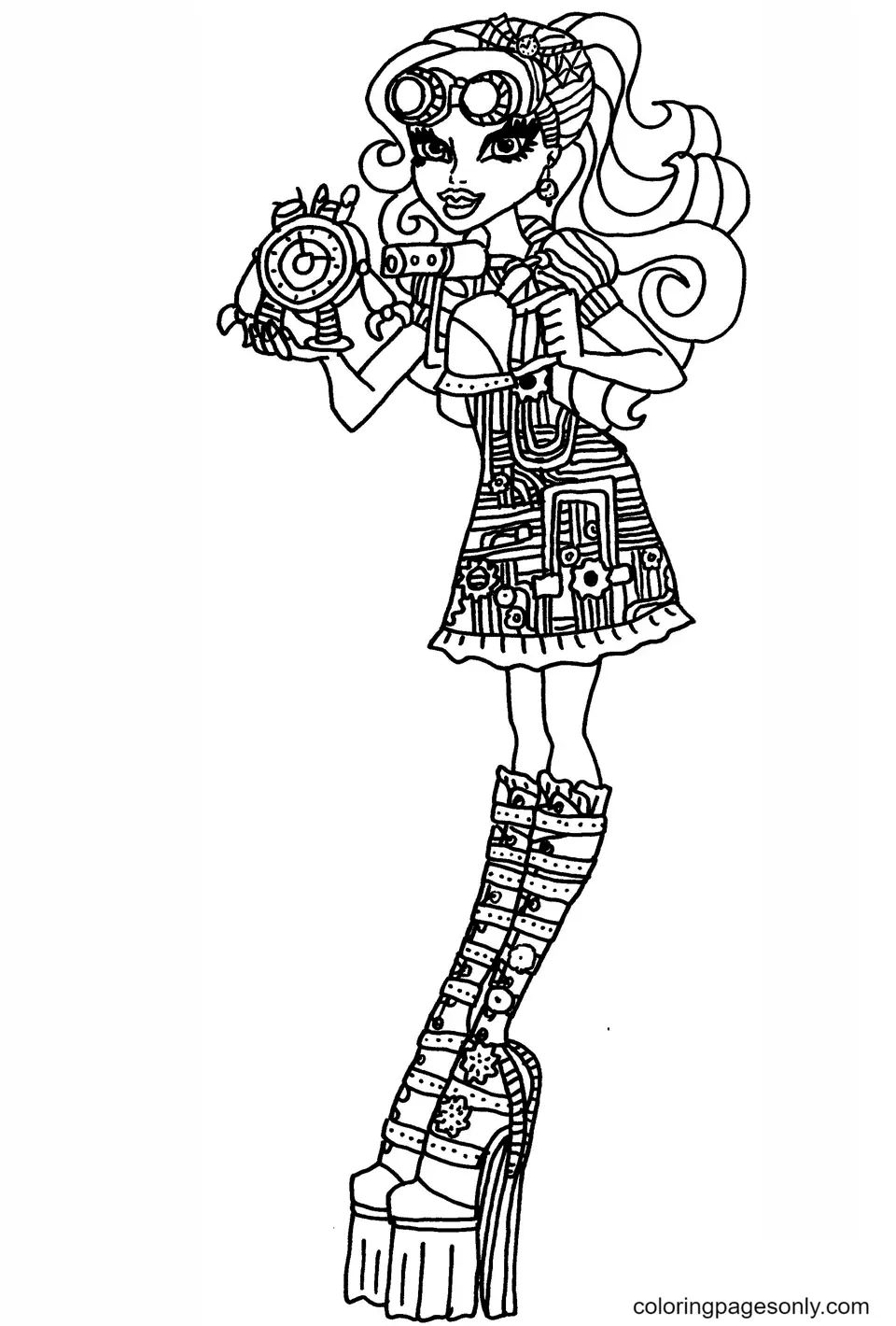 Çocuklar İçin Monster High Boyama Sayfaları 