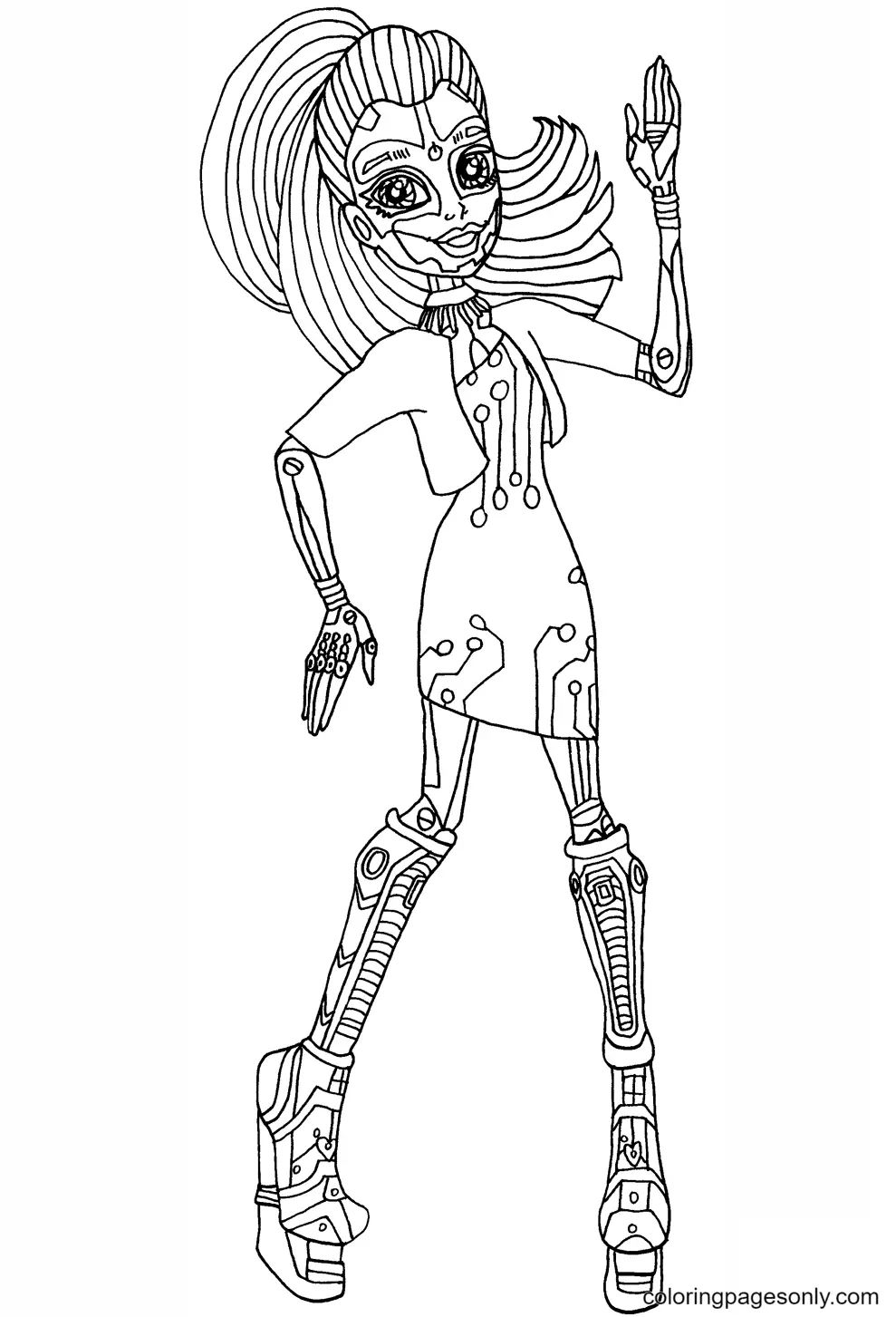 Çocuklar İçin Monster High Boyama Sayfaları 