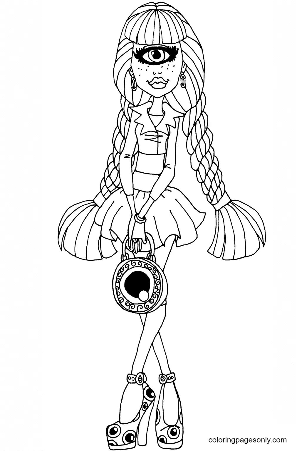 Çocuklar İçin Monster High Boyama Sayfaları 