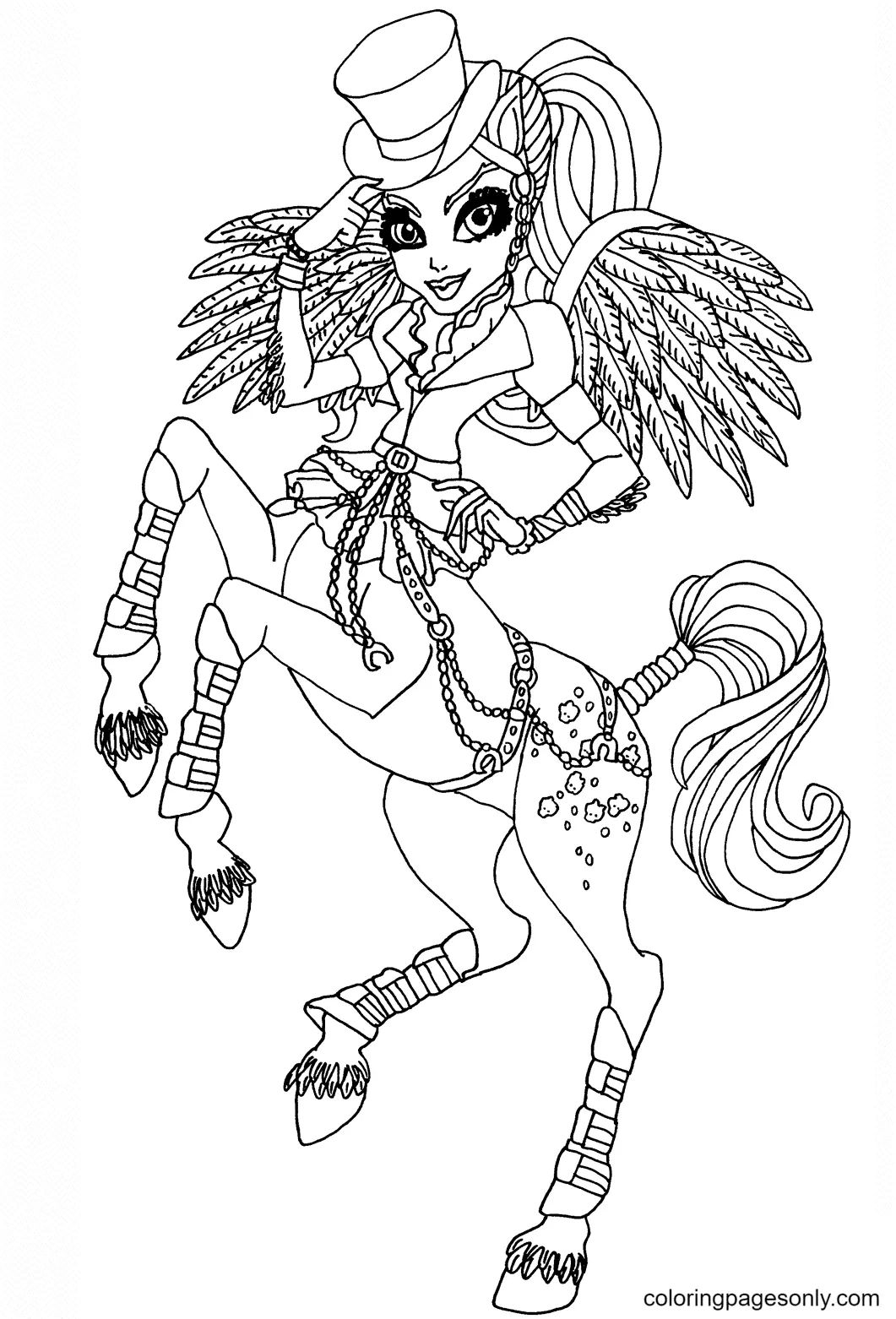 Çocuklar İçin Monster High Boyama Sayfaları 