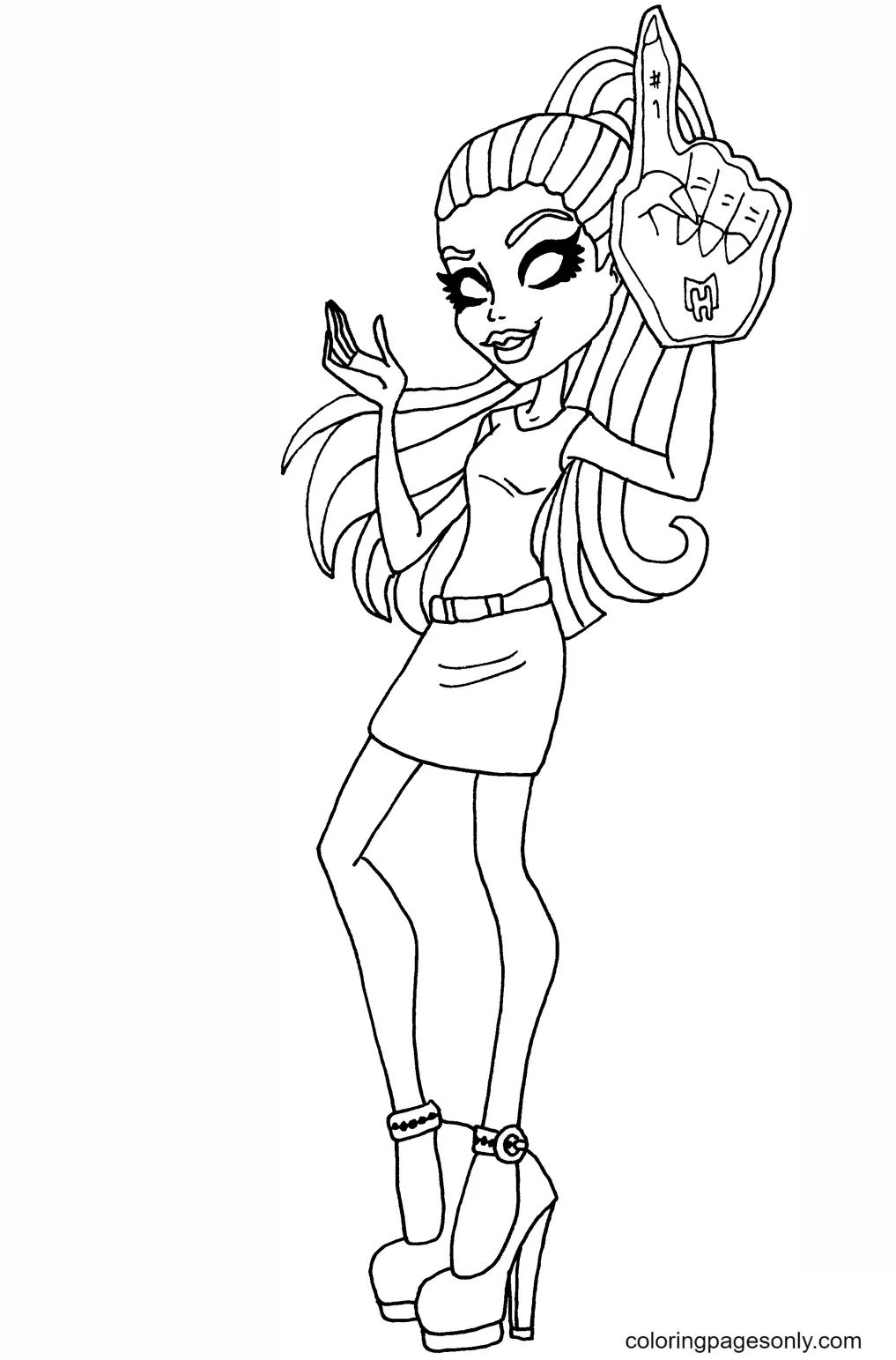 Çocuklar İçin Monster High Boyama Sayfaları 